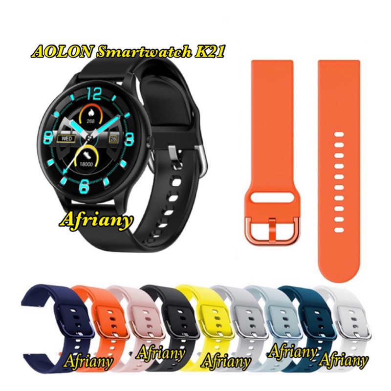 Strap Smartwatch AOLON QW13 / Smartwatch K21 Rubber Tali Jam Tangan