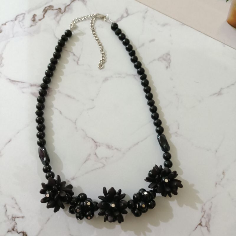 Kalung Hijab Mutiara Kristal Kalung Choker Daily Hijab