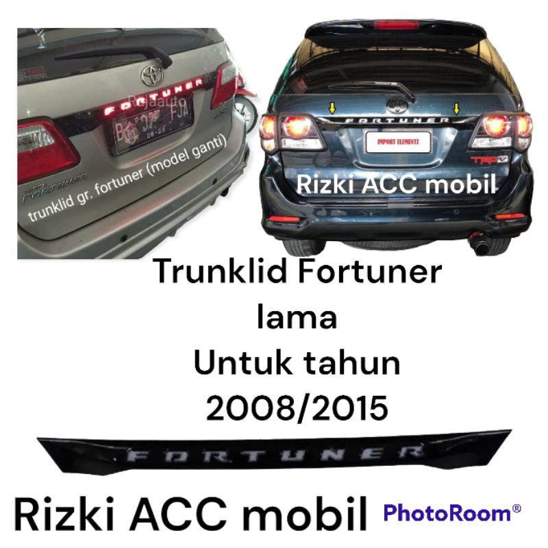 Trunklid Fortuner lama pakai lampu LED 2012