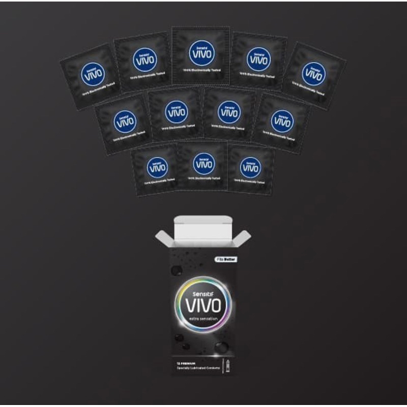 Kondom vivo extra sensation ( sensasi yang berbeda ) privasi aman