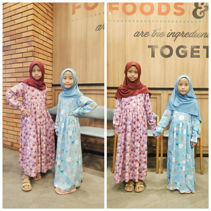 TIPIDEE - Grosir/Ecer Gamis Anak Perempuan Rayon 2-12 Tahun