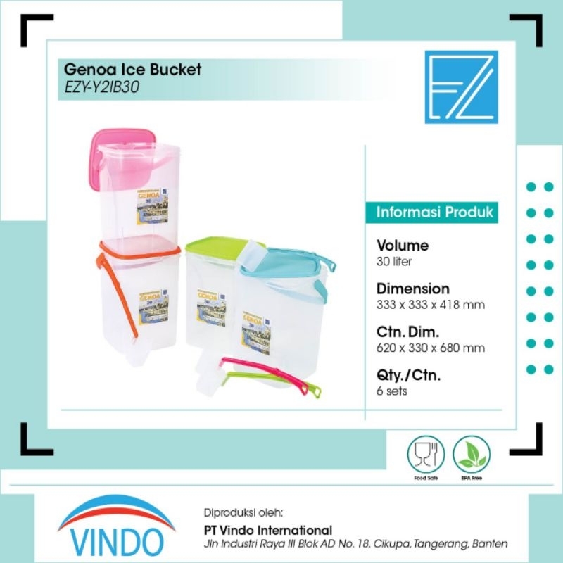 Tempat Es Buah 30 Liter genoa / aquarium es buah free gayung