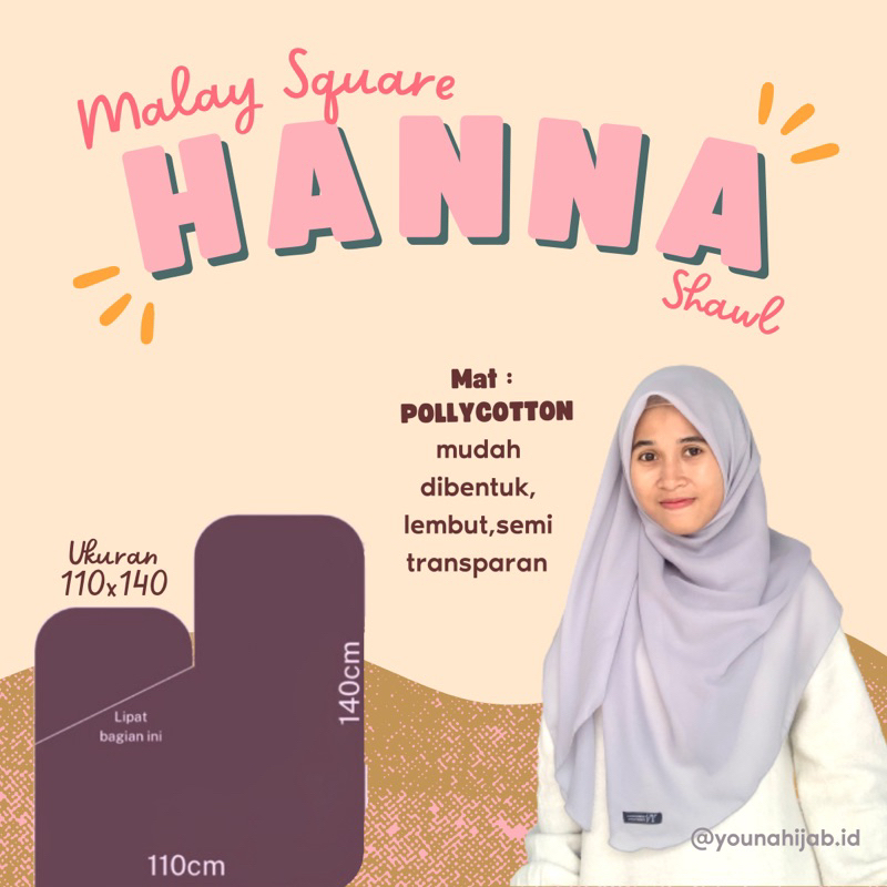 HANNA MALAY HIJAB MALAYSIA POLLYCOTTON PREMIUM BY YOUNA