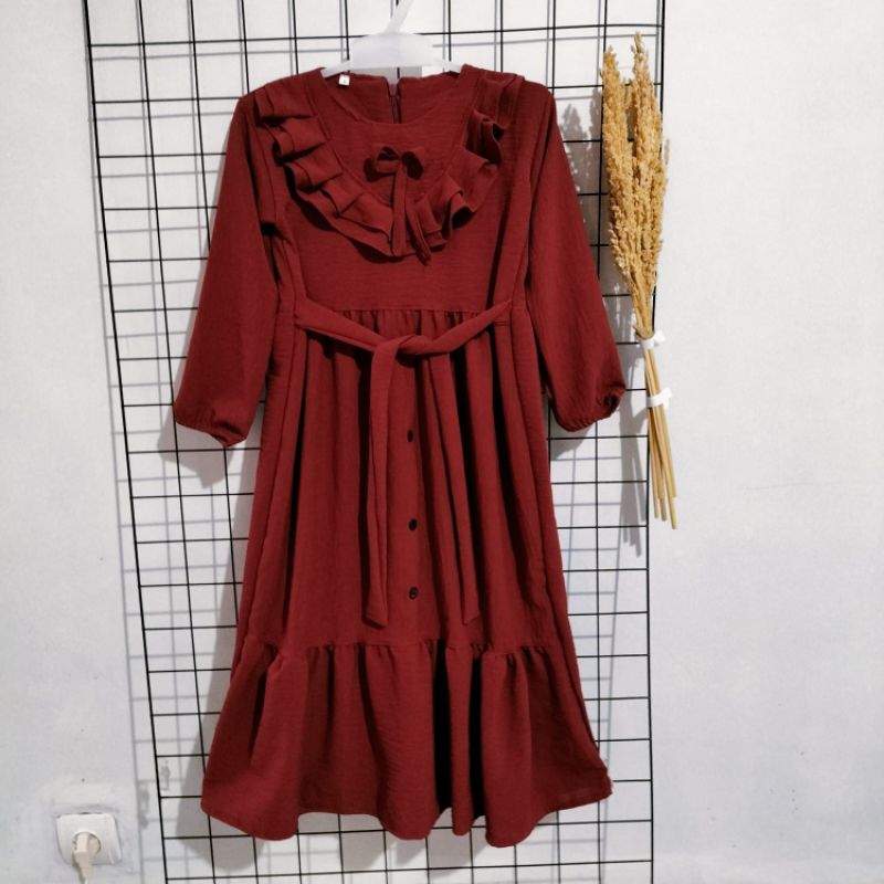 MIDI DRES / GAMIS ANAK PEREMPUAN TERBARU GAMIS ARAFAH CRINGKEL AIRFLOW 1 SAMPAI 12 TAHUN