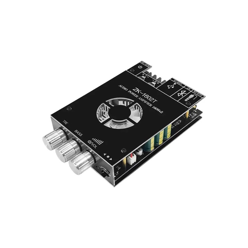 ZK 1602T TDA7498E Amplifier Board Module 160WX2 High And Bass Adjustment Bluetooth Audio Power Amplifier Board Module