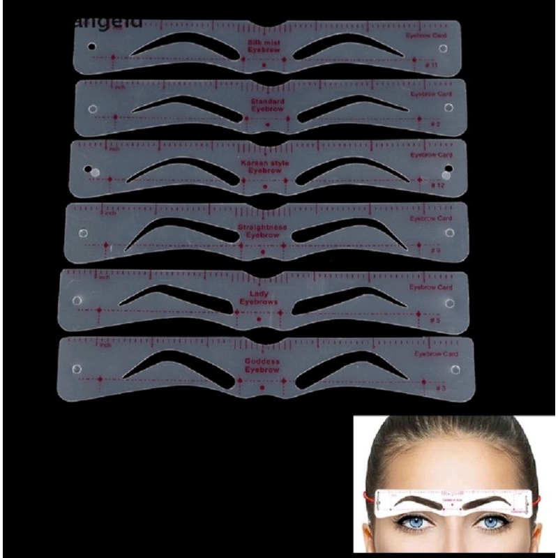 1 Pasang 3D Eyebrow Stencil cetakan Alis Designed Specifically