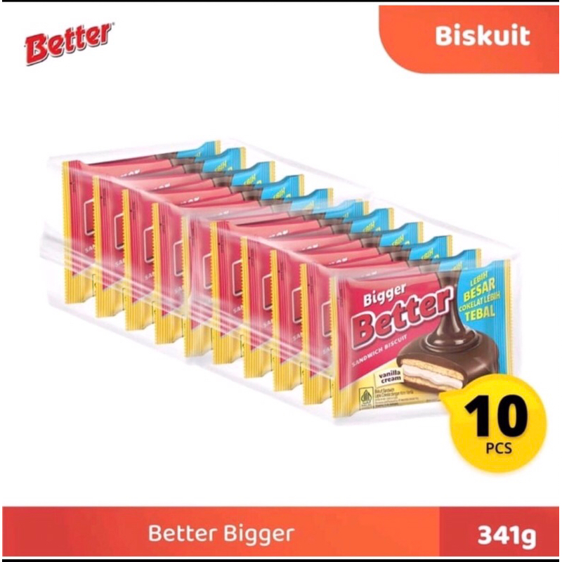 

Roma Better 2000 Bigger Sandwich Biscuit 1 Pack Isi 10 pcs @27gr