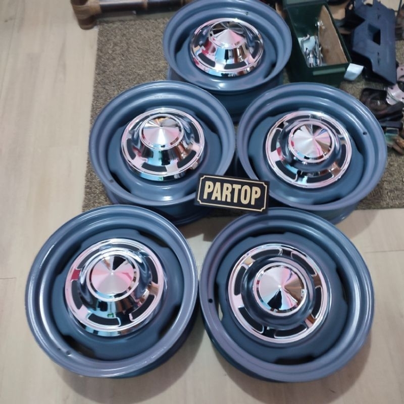 ​"Velg Toyota Hardtop Ring 16 Tubeless Plus Wheeldop Original - Land Cruiser FJ40 BJ40"