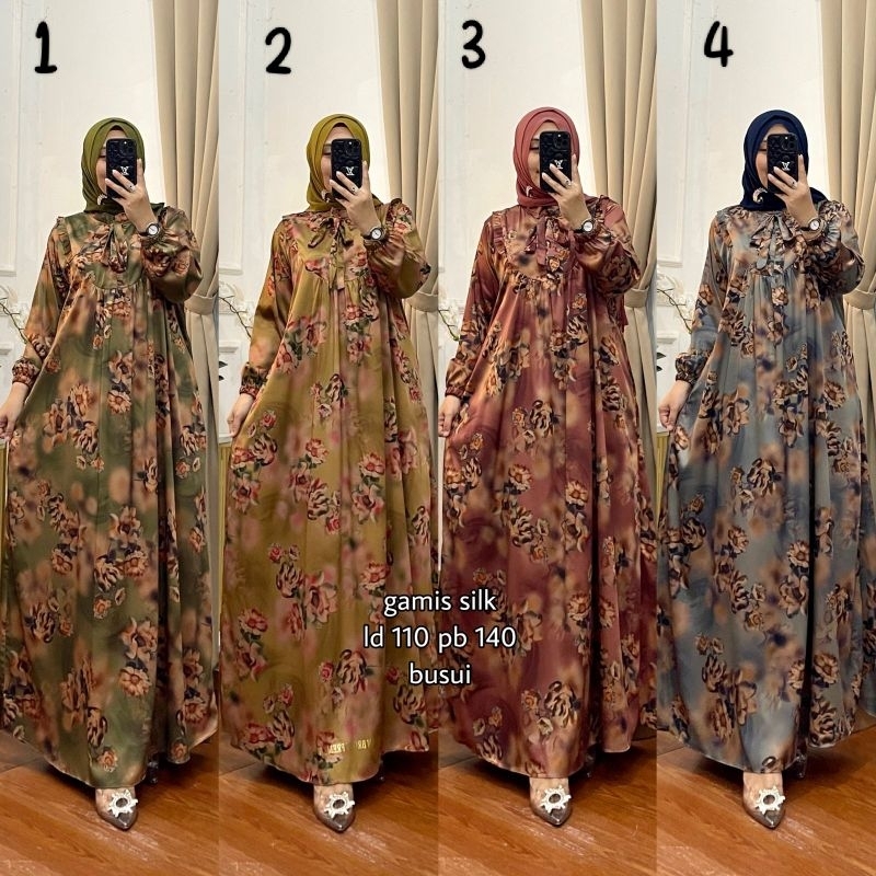 dress gamis silk premium lebaran