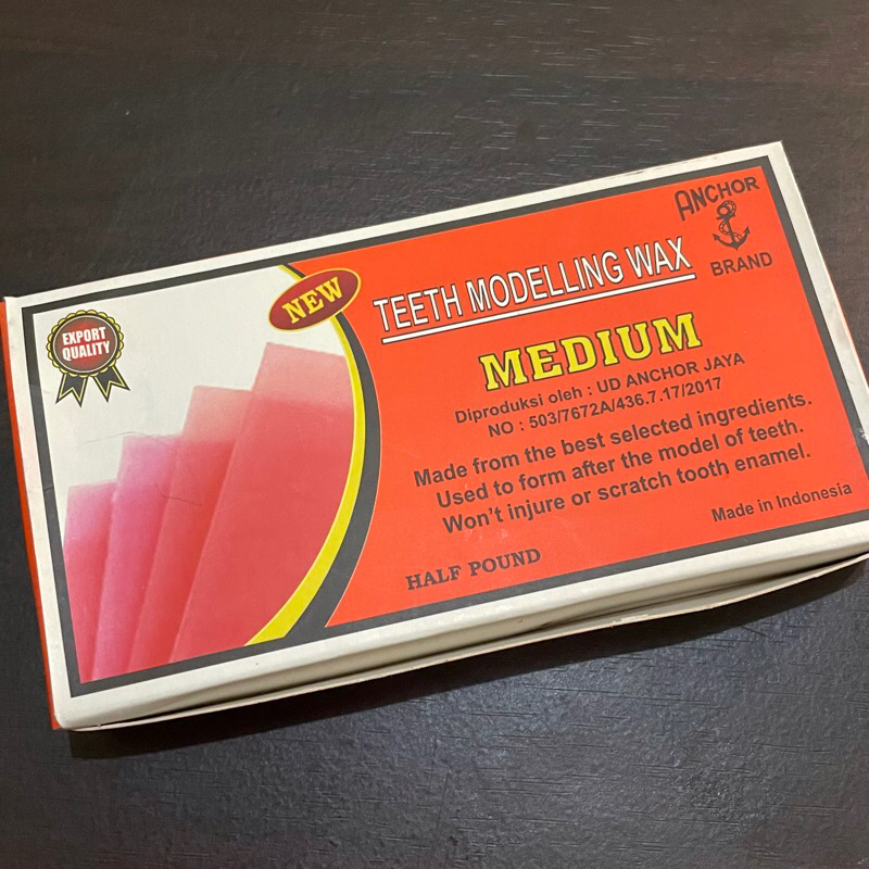 NEW DENTAL TEETH MODELLING WAX MALAM MERAH ANCHOR MEDIUM ECER