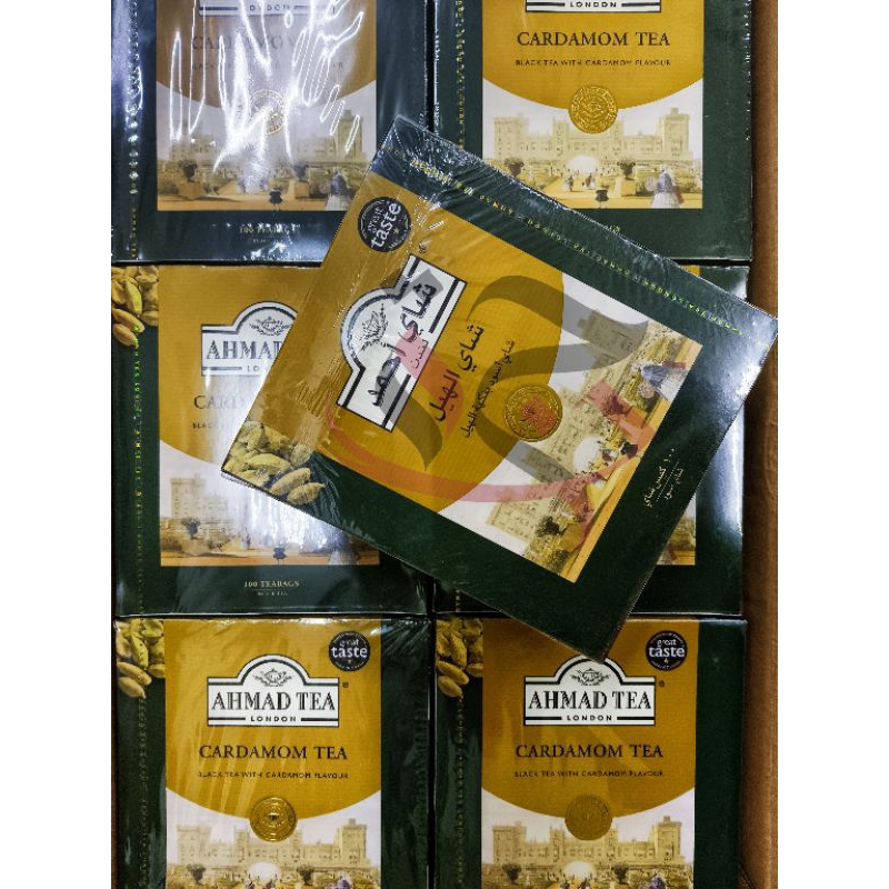 AHMAD TEA CARDAMOM AHMAD Teh Kapulaga ORIGINAL SAUDI ISI 100 SACHET