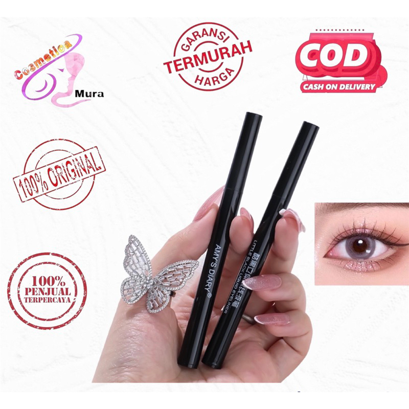 new !!! amy's diary eyeliner pen baby doll bpom mantap tahan air dan waterproof || eyeliner pen amys diary