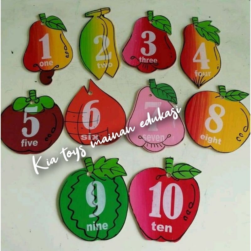 Pajangan Edukatif APE TK PAUD Buah Angka