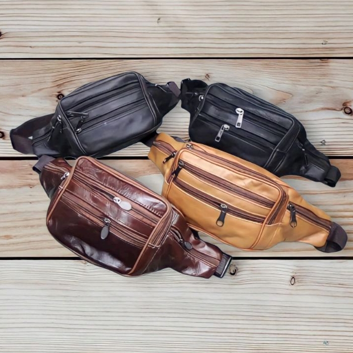 Tas pinggang kulit pria/Tas pinggang kulit garut asli/Tas waistbag pria kulit