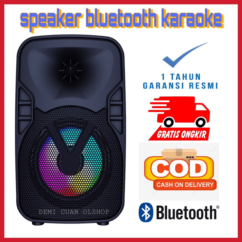 TERLARISS Speaker Bluetooth Karaoke Full Bass Suara Kenceng - Salon Bluetooth Extra Bass - Spiker po