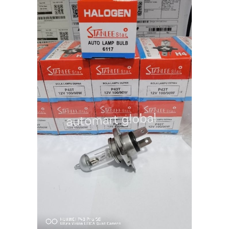 bola lampu halogen h4 12 volt 100/90 Watt stanley star