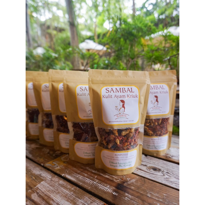 

SAMBAL KULIT AYAM KRIUK kemasan pouch (isi 170 gram)