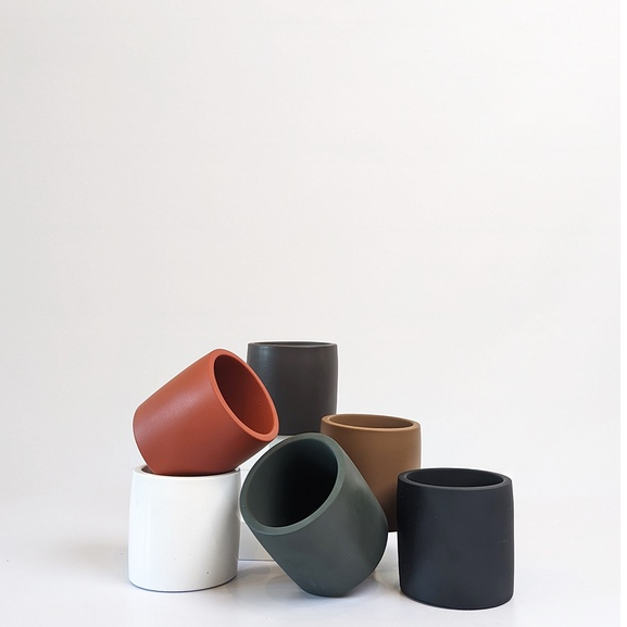 Basic Planter / Concrete Pot Sukulen Kaktus Dekorasi Aesthetic Minimalis