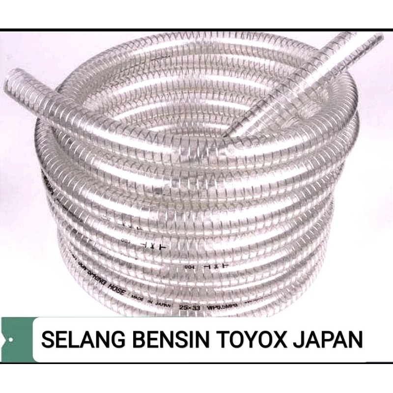 SELANG BENSIN TRANSPARAN LAPIS KAWAT MERK TOYOX JAPAN ORIGINAL SELANG BENSIN TOYOX SPRING SELANG BEN