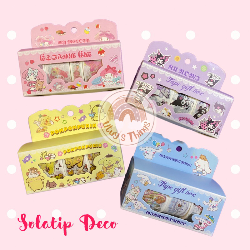 

Solatip deco set Sanrio Kuromi / melody / cinamonroll