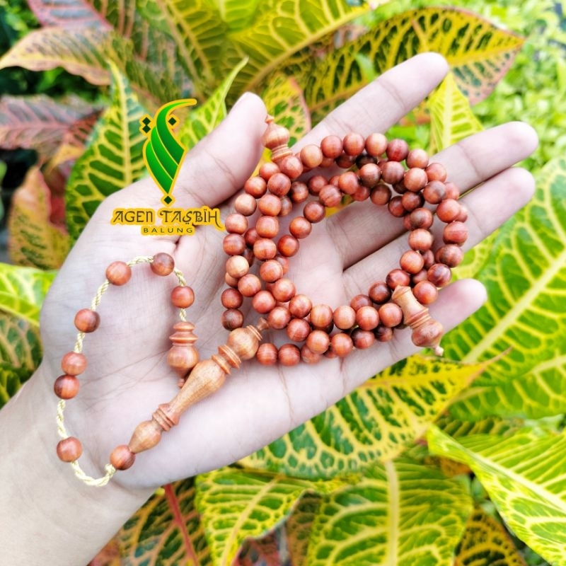 Tasbih Kayu Raja Kayu Agatis Asli Size 6mm, 8mm, ORIGINAL!! Tasbih 99 Butir