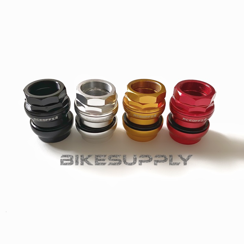 Headset Sepeda Bearing Merk Aceoffix Alloy Diameter 34 mm Warna Hitam Black / Silver Chrome / Emas G