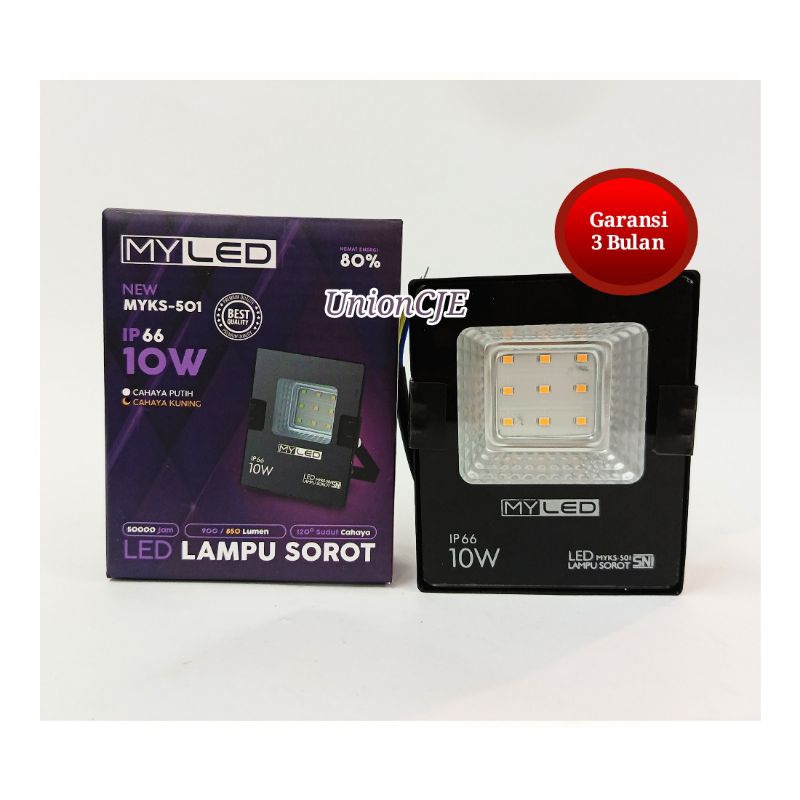 Lampu Sorot/Taman LED 10W 220V IP66 MYLED bergaransi