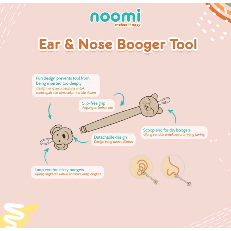 Noomi Baby Ear &amp; Nose Booger Tool Cleaner / Pembersih Hidung