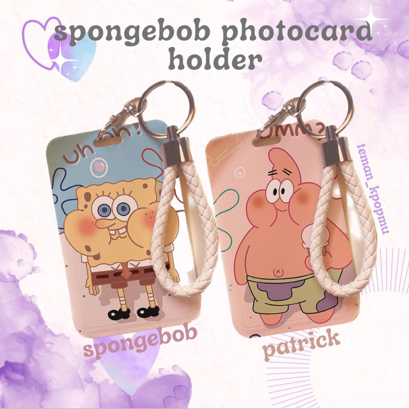 Spongebob Patrick Cute Photocard Holder photocard keychain Motif ID Card - Tempat Foto PC Kpop Photo