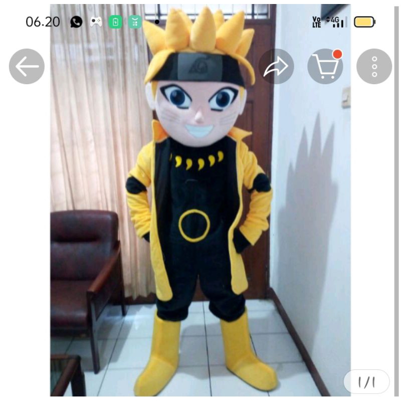 Kostum badut Naruto termurah