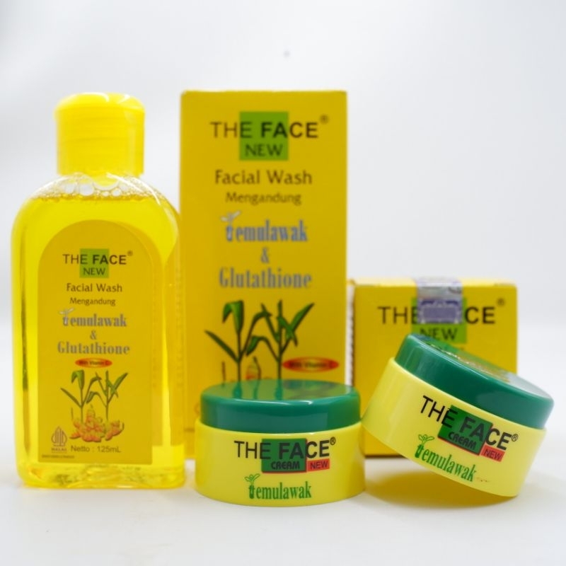 Paket Cream & Facial Wash Temulawak THE FACE Original