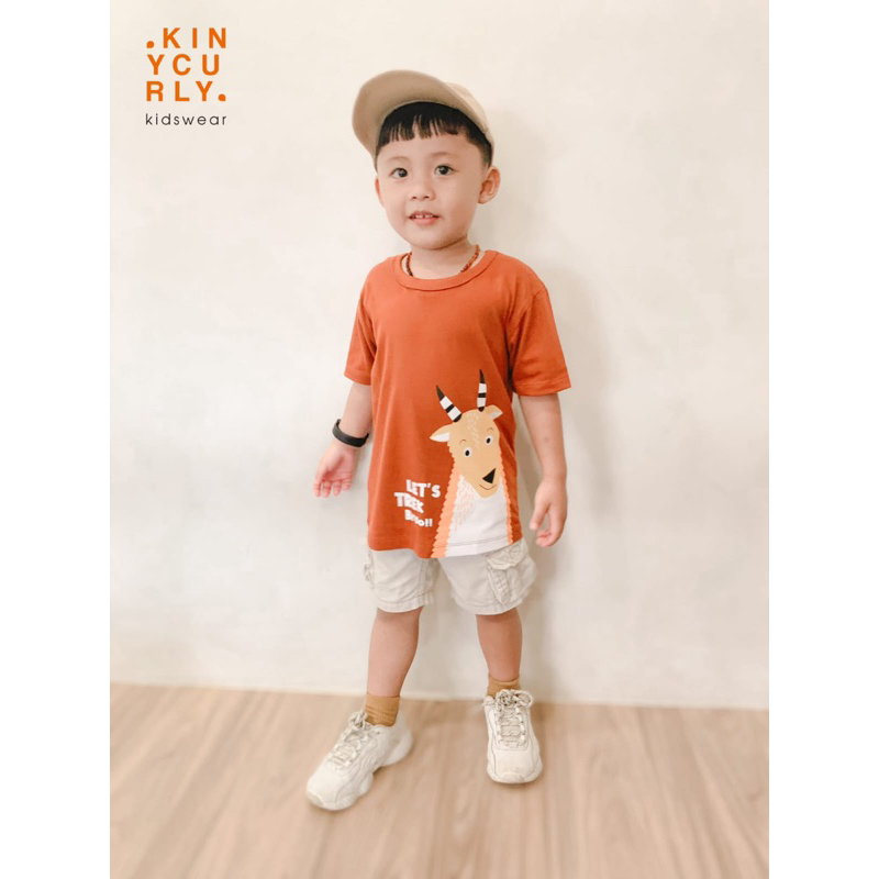 Kaos Anak Safari Series Kiny Curly Unisex 1-6 Tahun Original Super Premium