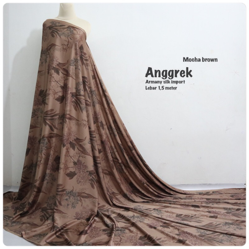 Kain arnami silk import | motif anggrek kain mewah