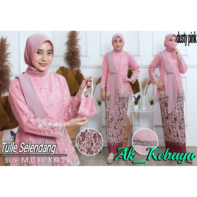 Atasan Kebaya Modern Kebaya Tulle Selendang