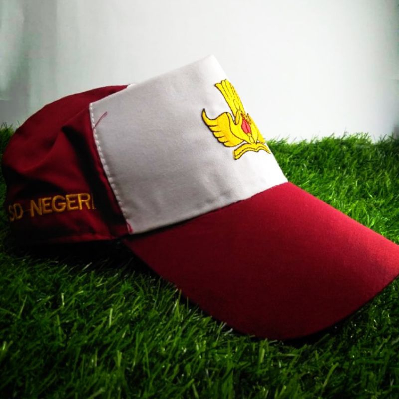 

Topi SD FULL BORDIR depan dan samping
