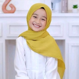 NUZ HIJAB PASHMINA PLISKET ANAK/ HIJAB ANAK PLISKET 150X45CM