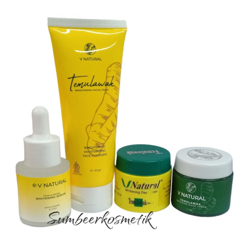 Paket Cream V Natural Temulawak - Series 4in1 Original