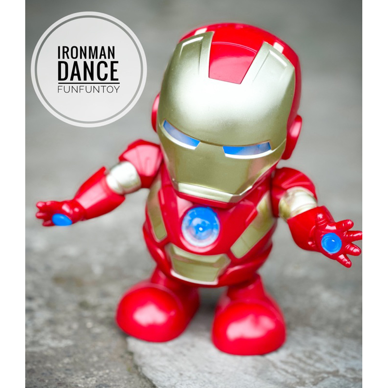 mainan anak robot hero dance ironman