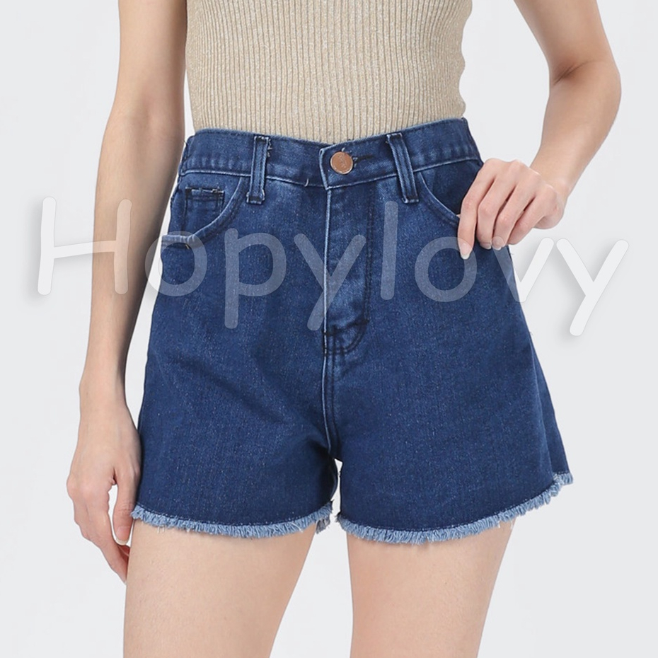 HOPYLOVY Celana Pendek Wanita Hotpants Jeans Rawis Highwaist HP Manisa