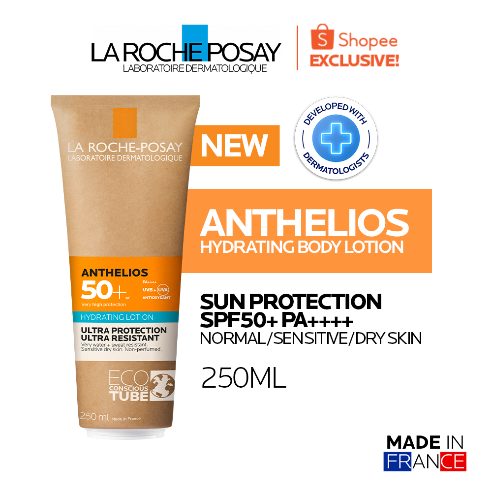 La Roche Posay Anthelios Hydrating Body Lotion SPF 50+ PA++++ 250ml - Sunblock kulit normal/sensitif/kering