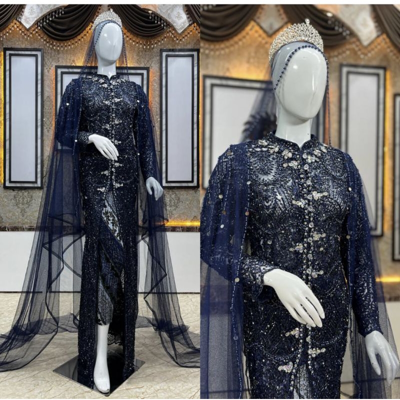 TERBARU// KEBAYA AKAD TUNIK FULL PAYET MEWAH//KEBAYA SEMATA KAKI FULL PAYET MODERN