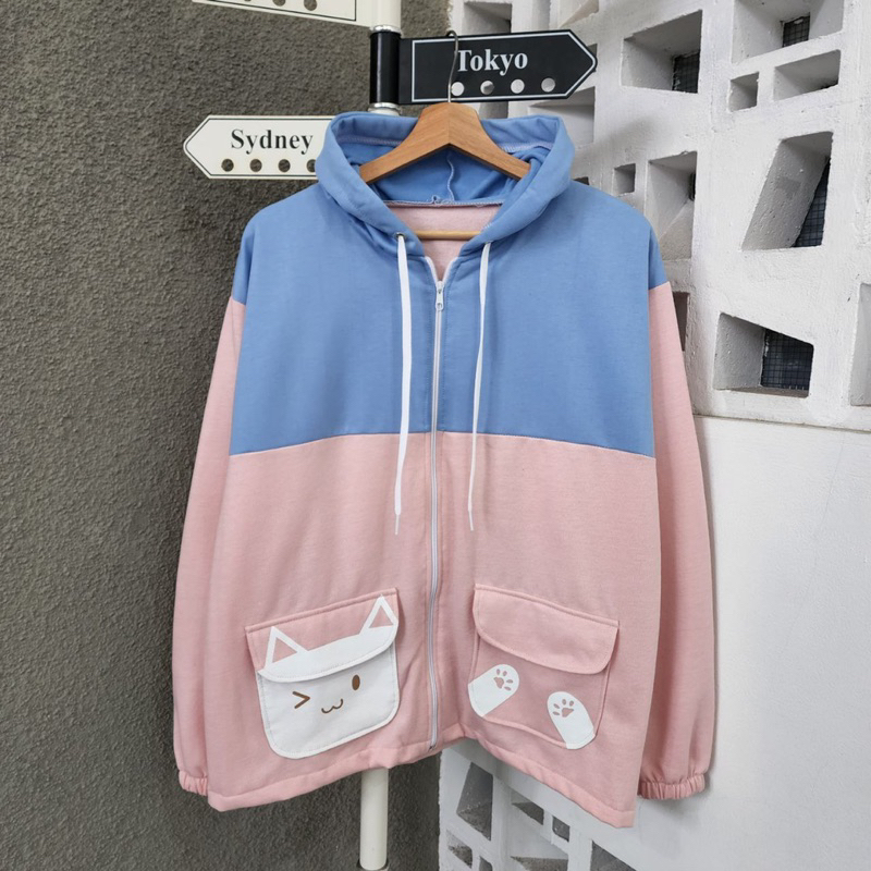 Sweater wanita CATTIE POCKIE ZIPPER