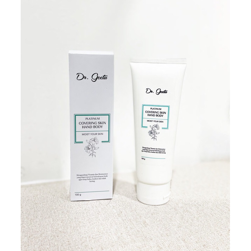 Dr. Geeta Platinum Covering Skin Hand & Body Lotion – Untuk Kulit Kering & Kusam | Vitamin & Moistur