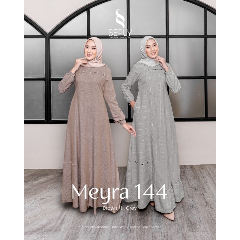 Gamis Premium Meyra 144 Brown by Seply|Gamis Jumbo 6XL|Gamis Terbaru 2023|Gamis Polos|Gamis Murah{Ga