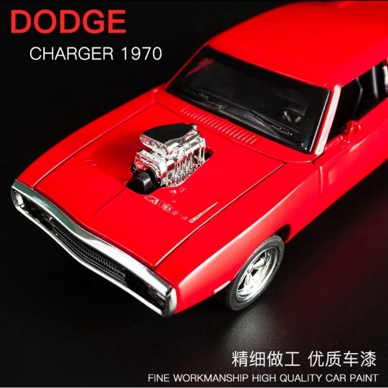 Diecast mobil Dodge Charger 1970 Miniauto Original 1:32 Miniatur Mobil Fast Furious