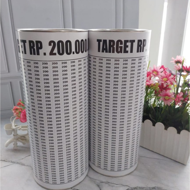 Celengan jumbo Permanen Target 200 juta 200k tabungan target jumboo ka bah xxl  karakter haji mekah