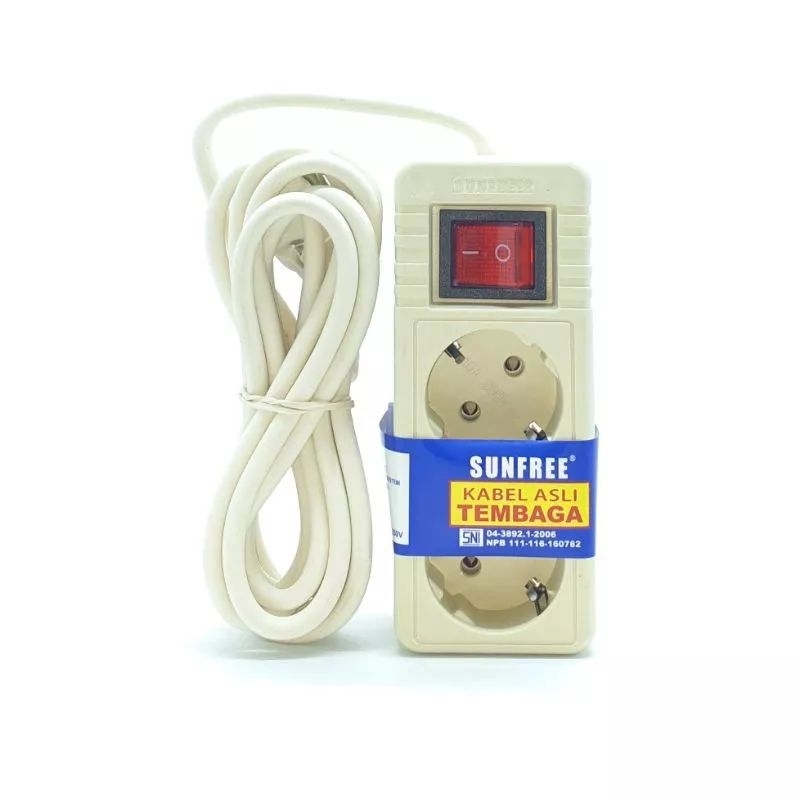 STOP KONTAK SUNFREE 2L/3L/4L/5L + SWITCH + KABEL 3 METER