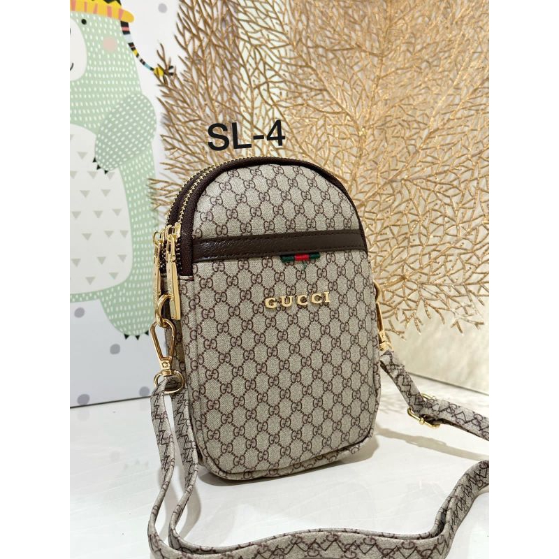 Tas Sling Bag HP Wanita 2 Resleting kode SL Kekinian