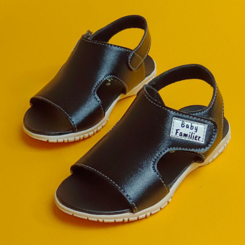 Sandal Let Anak 23-30 Model Kokop Sol Karet Warna Navy (Charlos 01)