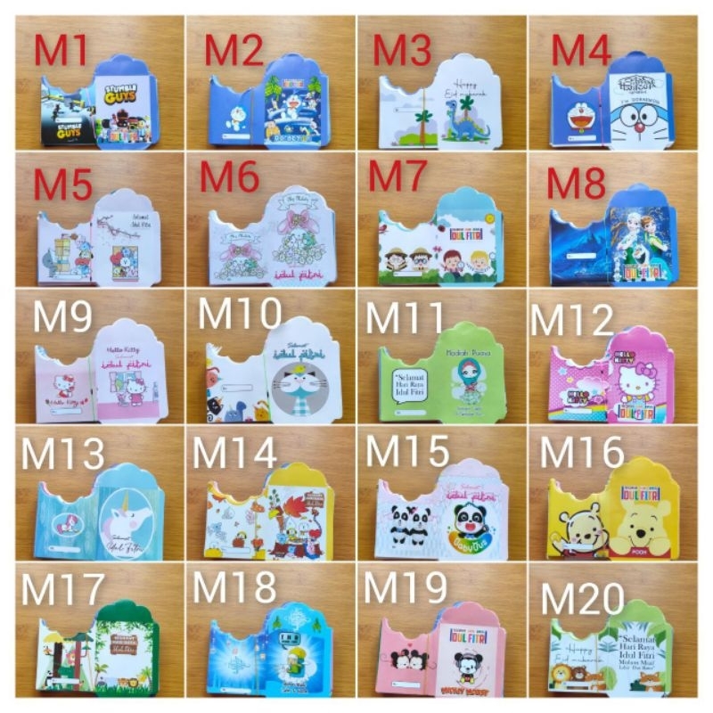 

(promo) amplop lebaran kartun 7x12 cm 100 lembar free plastik